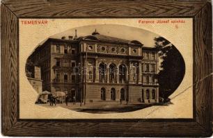 Temesvár, Timisoara; Ferenc József színház. 18211. / theatre (fa)