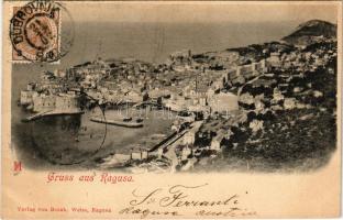 1902 Dubrovnik, Ragusa; Verlag Bernhard Weiss / látkép / view. TCV card