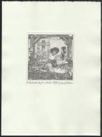 Orosz István (1951-): A Bolondok Hajója XXVIII. Rézkarc, papír, jelzett és számozott (69/150). 11,5x...