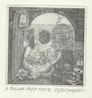 Orosz István (1951-): A Bolondok Hajója XXXIII. Rézkarc, papír, jelzett és számozott (63/150). 11,5x...