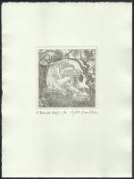 Orosz István (1951-): A Bolondok Hajója LIII. Rézkarc, papír, jelzett és számozott (64/150). 11,5x11...