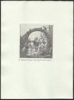 Orosz István (1951-): A Bolondok Hajója XXVI. Rézkarc, papír, jelzett és számozott (66/150). 11,5x11...