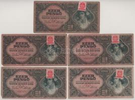 1945. 1000P piros "MNB" dézsmabélyeggel (10x) T:F-VG
Adamo P22e