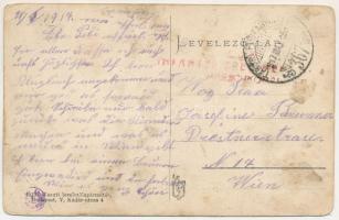 1917 Küküllővár, Cetatea de Balta; Gróf Haller Jenő Várkastélya. Vasúti levelezőlapárusítás / castle...