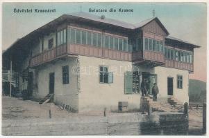 1914 Kraszna, Crasna; üzlet / shop (ázott / wet damage)