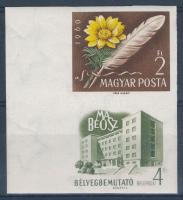 1960 Bélyegbemutató vágott ívszéli szelvényes bélyeg