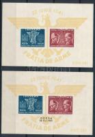 1941 Odessza blokk + felülnyomott blokk Mi 17-18 gumi nélkül, ahogy kiadták (Mi EUR 40.-)