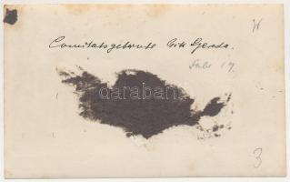 1917 Csíkszereda, Miercurea Ciuc; vármegyeháza télen / county hall in winter. photo (ragasztónyomok ...