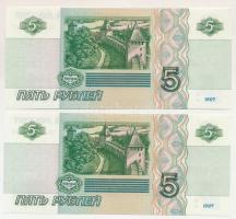 Oroszország 1997. 5R (2x) sorszámkövetők T:UNC,AU
Russia 1997. 5 Roubles (2x) consecutive serials C...