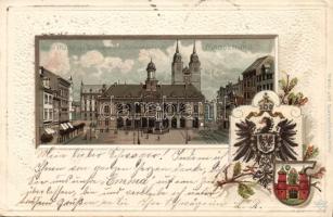 Magdeburg Town hall and Johanniskirche Emb. litho (EK)