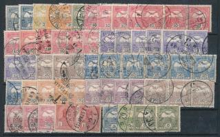 1906-1909 46 db Turul 2-3-5-ös összefüggés, stecklapon (11.000)