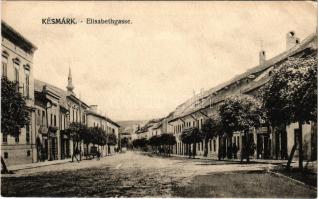 Késmárk, Kezmarok; Elisabethgasse. Verlag Emil Schmidt / utca / street view (fl)