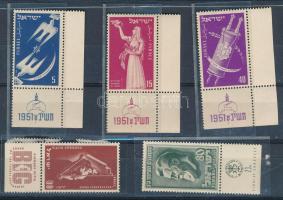 1951 3 klf tabos kiadás Mi 56, Mi 62, Mi 63-65