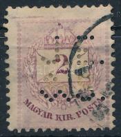 1881 2kr J.E.W.S. perfinnel