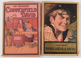 4 db ifjúsági regény: Mark Twain: Tamás úrfi csínyjei és kalandjai.; Charles Dickens: Copperfield Dá...