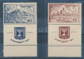 1951 Függetlenség tabos sor Mi 57-58 (Mi EUR 60.-)