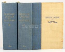 Reményik Sándor összes versei. I-II. kötet. Bp., 1943, Révai, 605+[3] p.; 598+[2] p. Kiadói félvászo...