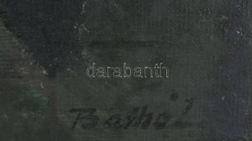 Bathó Lajos (1920-23 körül a Képzőművészeti Főiskola növendéke): Idős hölgy portréja. Olaj, karton, ...