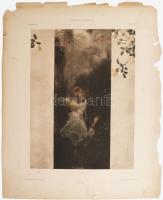 cca 1895 Gustav Klimt (1862-1918): L'Amour / Liebe / Love, kollotípia, papír, jelzett a dúcon, ...