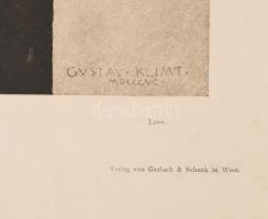 cca 1895 Gustav Klimt (1862-1918): L'Amour / Liebe / Love, kollotípia, papír, jelzett a dúcon, ...