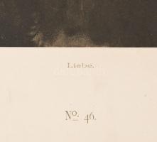 cca 1895 Gustav Klimt (1862-1918): L'Amour / Liebe / Love, kollotípia, papír, jelzett a dúcon, ...