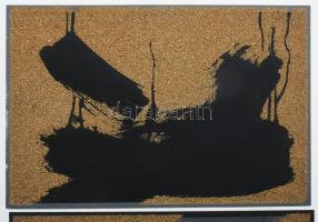 Záborszky Gábor (1950-2023): Forgatás, 1979. Szerigráfia, papír, jelzett, számozott (8/8), 41x30 cm....
