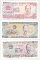 Vietnám 1988. 500D + 1000D + 2000D T:UNC
Vietnam 1988. 500 Dong + 1000 Dong + 2000 Dong C:UNC