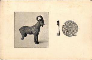 Baláca, Balácapuszta (Nemesvámos); Római bronzszobrocska és ruhakapocs, Veszprémmegyei Múzeum (ázott...