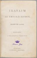 Kossuth Lajos: Irataim az emigráczióból. II. köt.: A villafrancai béke után. Bp., 1881, Athenaeum, [...