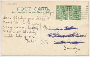 1933 Windsori kastély. Papír menetrendből kivágott és összeragasztott képeslap / Windsor Castle. Mad...