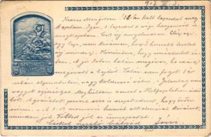 1917 Isonzo-Armee 1915 feliratú jelvény képe tábori postai levelezőlapon / WWI Austro-Hungarian K.u....