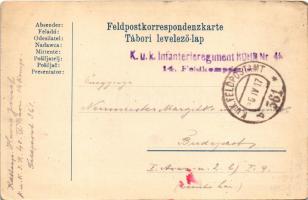 1917 Isonzo-Armee 1915 feliratú jelvény képe tábori postai levelezőlapon / WWI Austro-Hungarian K.u....