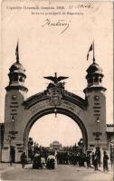 1906 Bucharest, Bukarest, Bucuresti, Bucuresci; Expositie Generala Romana 1906. Intrarea principala ...
