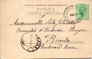 1900 Bucharest, Bukarest, Bucuresti, Bucuresci; Palatul Universitatii. Römmler &amp; Jonas / uni...