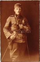 Osztrák-magyar fiatal katonatiszt karddal / WWI Austro-Hungarian K.u.k. military, soldier with sword...