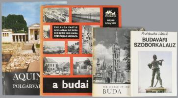 4 db Buda/Aquincum helytörténeti, idegenforgalmi kiadvány: Prohászka László: Budavári szoborkalauz.;...