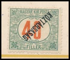 1919 Köztársaság portó 40f fordított felülnyomattal (**25.000)