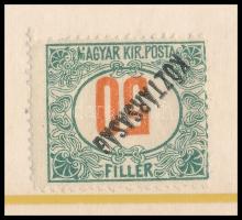 1919 Köztársaság portó 50f fordított értékszámmal és felülnyomattal (**40.000)