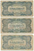 1944. 20P "A Vöröshadsereg Parancsnoksága" (3db, 2xklf: egyvonalas értékjelzéssel és 18x4m...