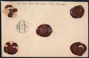 1911 Pénzeslevél 1,14K helyett 1,04K bérmentesítéssel, 20f portóelőjegyzéssel Ausztriába