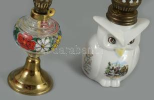 2 darab asztali petróleumlámpa, m: 20-22 cm