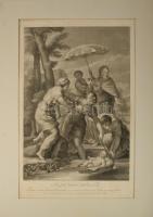 Simon Vallée (1680-c. 1730): Moyse trouve sur le Nil. (Mózes megtalálása a Níluson) . Giovanni Franc...