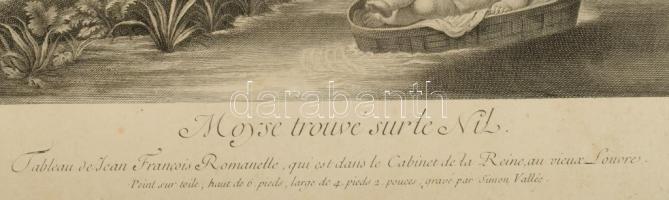 Simon Vallée (1680-c. 1730): Moyse trouve sur le Nil. (Mózes megtalálása a Níluson) . Giovanni Franc...