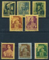1945 Kisegítő bélyegek (IV.) 8 klf érték felülnyomás nélkül