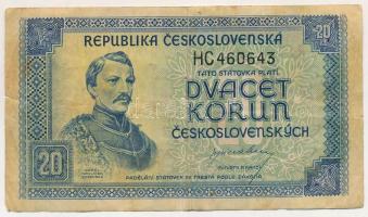 Csehszlovákia 1945. 20K "HC 460643" T:F,VG tűlyukak
Czechoslovakia 1945. 20 Korun "H...