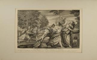 ca 1750 Veronese (Caliari), Paolo (1825-1588) után - Benoit Audran (1698-1772): Loth et ses Filles s...