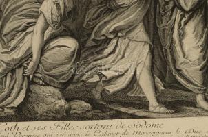 ca 1750 Veronese (Caliari), Paolo (1825-1588) után - Benoit Audran (1698-1772): Loth et ses Filles s...