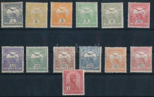 1909 Turul 13 érték: 1f-30f, 35f, 1K
