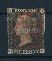 Nagy-Britannia 1840 Forgalmi bélyeg, "Black Penny" Mi 1 (Mi EUR min. 250.-)