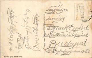 1937 Budapest XVI. Mátyásföld, Mátyás király szobra, Corvin Mátyás egyesületi gimnázium és községház...